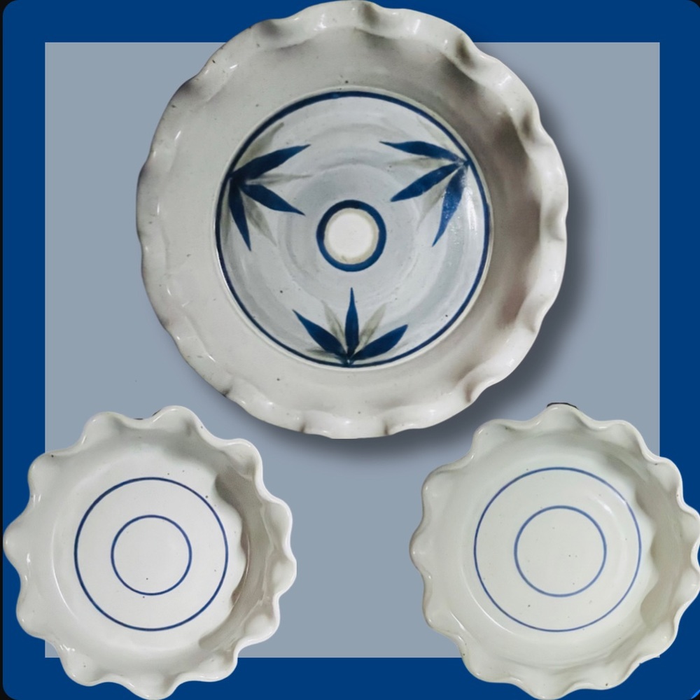Vintage Pottery Stoneware Pie Dishes